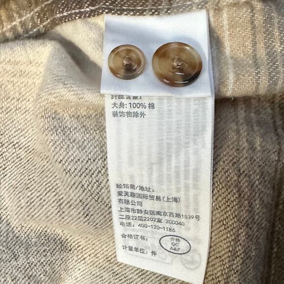 Abercrombie & Fitch 90’s Oversized Flannel Plaid Button Down Shirt Men’s Small - Picture 10 of 10